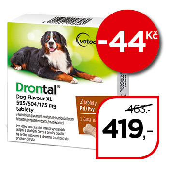 Drontal® Dog Flavour XL 525/504/175 mg tablety pro psy