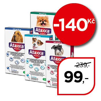 Ataxxa 1250 mg/250 mg roztok pro nakapání na kůži – spot-on pro psy od 10 kg do 25 kg