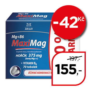 MaxiMag Hořčík 375 mg + B6