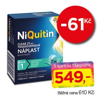 NiQuitin® Clear 21 mg, transdermální náplast